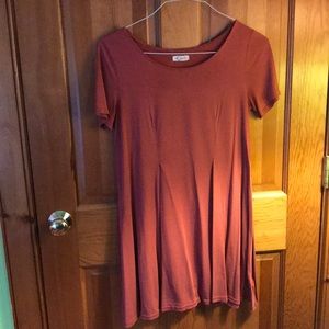 Peachy coral t-shirt dress